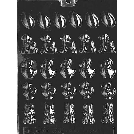 Easter Bunny 3d Cake Mold Easter Egg, Bunny, Rabbit, Duck Easter Chocolate Mold - E010 - Includes Melting & Chocolate Molding Instructions ()