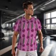 thumbnail image 3 of Wukai Tulips Flowers Print Men's Short-Sleeved Mesh T-Shirt,Quick-Dry Short Sleeve Workout T-Shirt-X-Small, 3 of 8