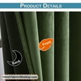 thumbnail image 5 of Lapalife 2 Panels Christmas Velvet Curtains, Rod Pocket Elegant Soft Thermal Insulated Room Darkening Curtain for Classical Living Room Bedroom, 52"x 84", Olive Green, 5 of 7