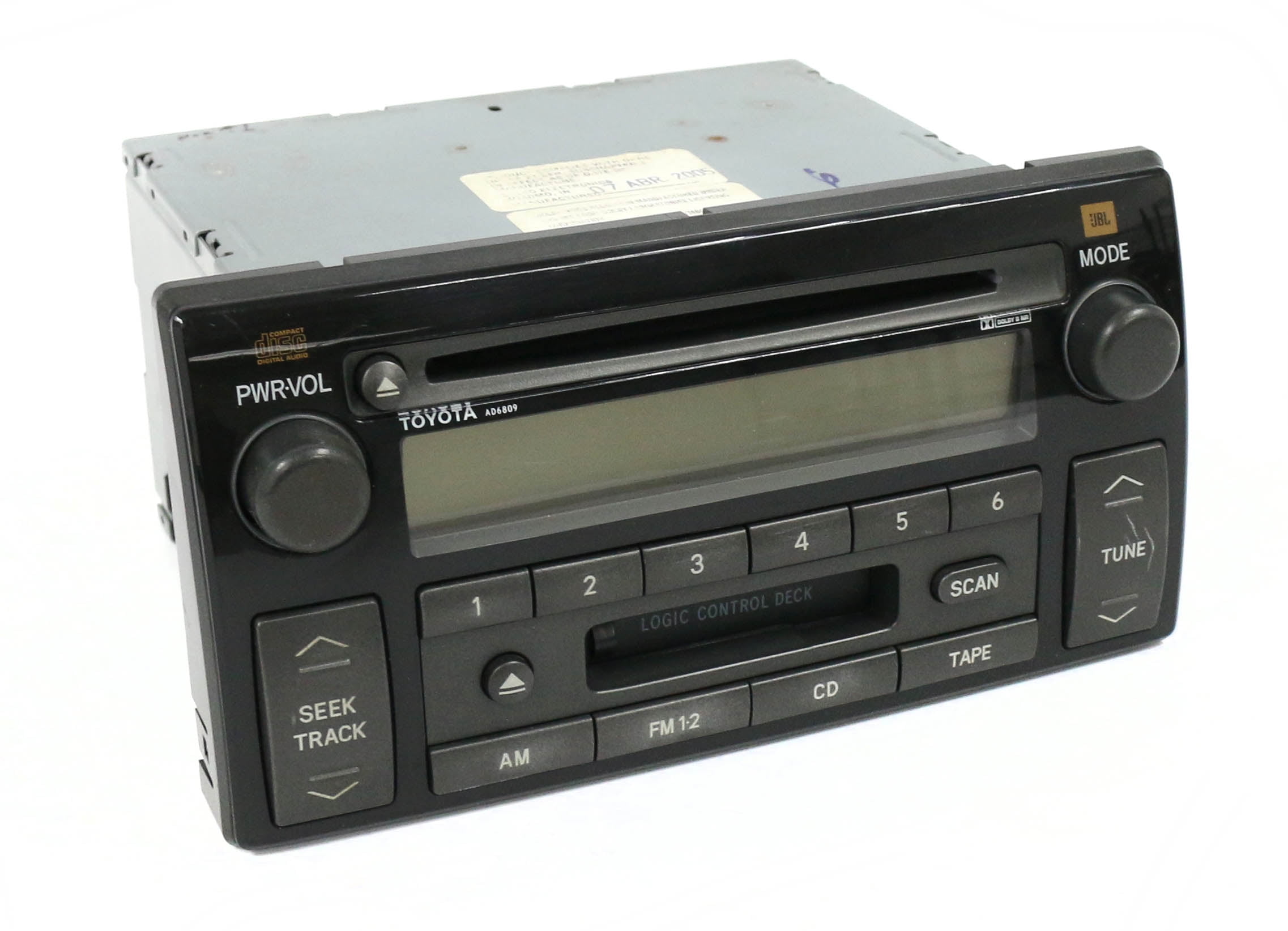 Restored 2005-2006 Toyota Camry Receiver AM FM CD Cassette 86120-AA170 Face ID AD6809 (Refurbished)