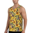 thumbnail image 2 of Xecao Sunflowers Vintage Men's Tank Top Workout Quick Dry Sleeveless Gym Jogging Muscle Shirts Summer Swim Beach Tops, 2 of 9