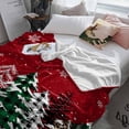 thumbnail image 3 of Merry Christmas Throw Flannel Blanket 60x80In Green Plaid Leopard Xmas Tree Winter Red Super Soft Cozy Bed Blanket, Lightweight Plush Fuzzy Bed Throw for Bedroom Sofa Couch Living Room, 3 of 4