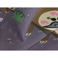thumbnail image 4 of Ambesonne Sloth Quilted Bedspread Set 3 Pcs, Sleeping Time Wording Cartoon, Queen Size, Plum Brown Green, 4 of 5