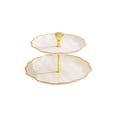 thumbnail image 2 of Multi-Layered Fruit Plates, Stylish Gold & Silver Design for Home Coffee Table, Two or Three Layered Options for Storing Snacks, Fruits, Desserts, Easy to Clean, 9.84x9.84x6.3in, 2 of 6