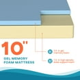 thumbnail image 5 of Atlas Mattress 10" Gel Memory Foam Mattress with Breathable Cover, Queen, Medium Firmness, 5 of 7