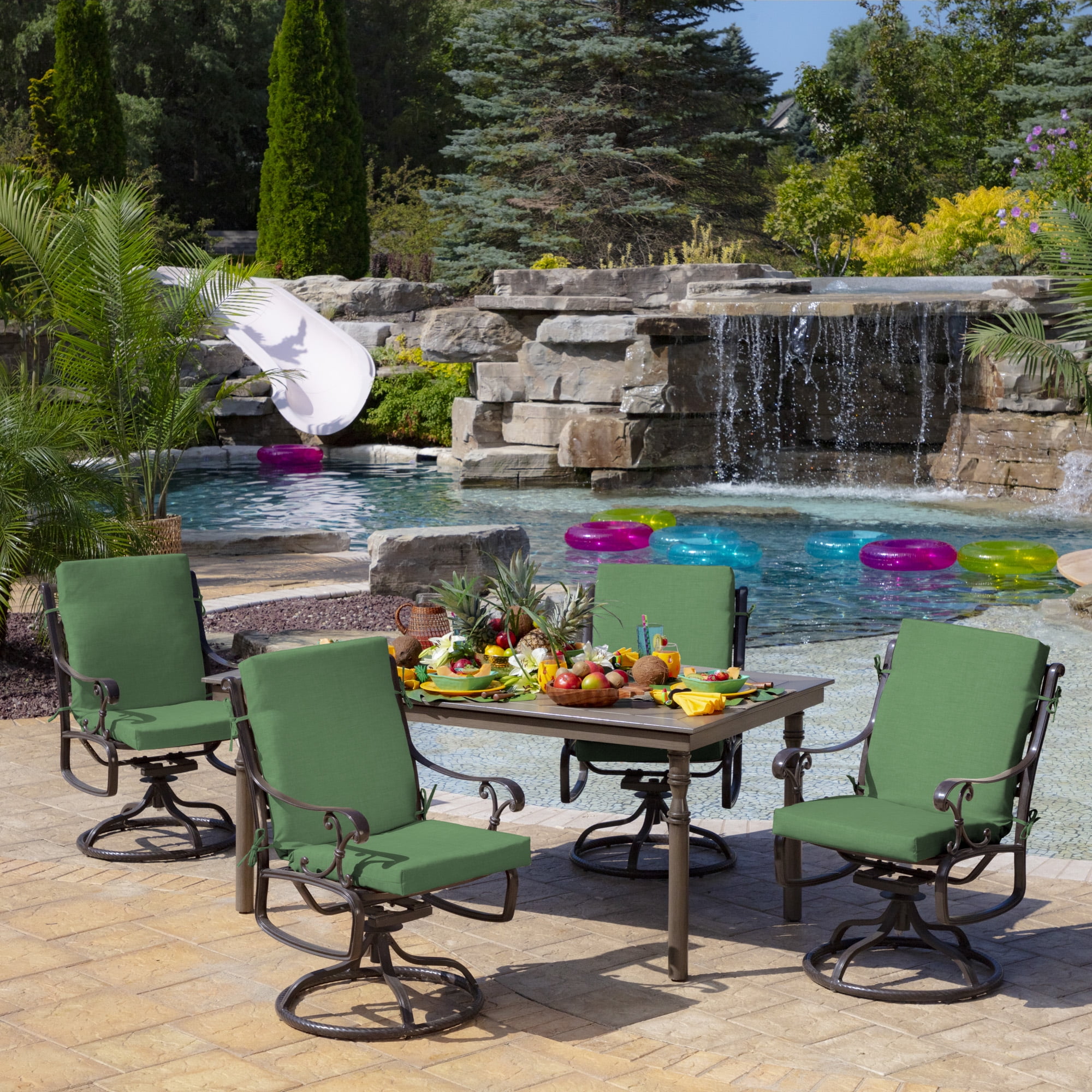 ARDEN Outdoor Chair Cushion 16.5 x 18, Moss Green Leala