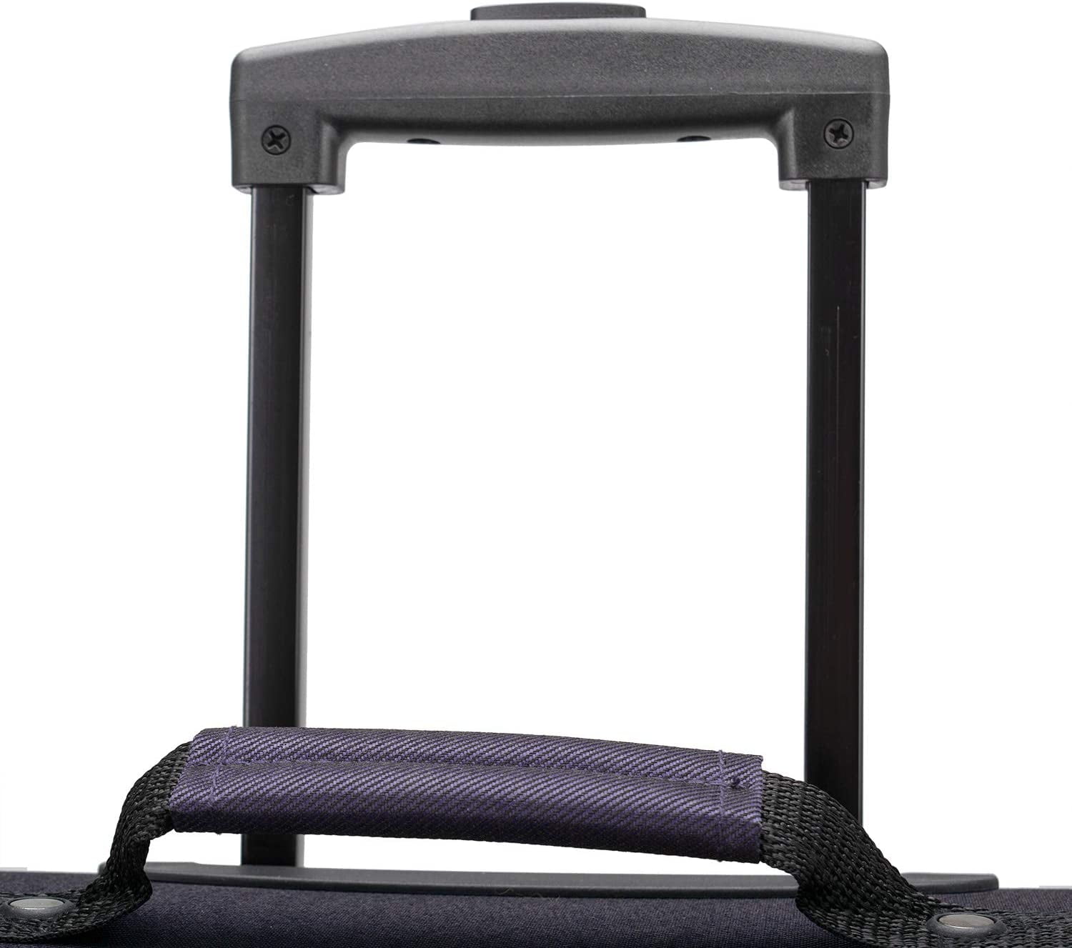 U.S. Traveler Aviron Bay Expandable Softside Luggage with Spinner Wheels, Purple, 22" Carry-on