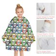 thumbnail image 6 of Colorful Skull Pattern Blanket Hoodies for Kids 6-13YR Oversize Wearable Blanket Hoodies for Boys Girls Teens, 6 of 7