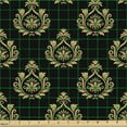 thumbnail image 2 of Ambesonne Damask Fabric by the Yard Upholstery, Victorian Renaissance Rococo, 5 Yards, Camel and Black, 2 of 5