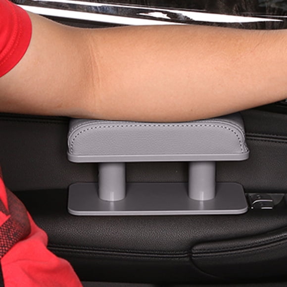 COFEST Car Armrest Pad, Left Elbow Support, General Leather Booster Pad, Central Armrest Box, Adjust Armrest Gray
