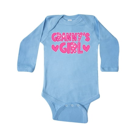 

Inktastic Granny s girl granddaughter gift Gift Baby Girl Long Sleeve Bodysuit