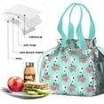 thumbnail image 4 of Bull Terrier Dog and Flower Florals Drawstring Lunch Bag Women - Drawstring Lunch Bag Insulated for Work Office - Stain-Resistant Large Lunchbags for Women with Multi-Pockets, 4 of 6