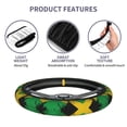 thumbnail image 5 of 15 Inch Elastic Steering Wheel Cover Jamaica Flag Jamaican Steering Wheel Cover Universal Neoprene Steering Wheel Covers Protector, 5 of 6