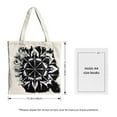thumbnail image 5 of Stylish Black & White Snowflake Pattern Tote Bag - Modern Canvas Reusable Shopping Bag for Travel Parties & Everyday Use, 5 of 6