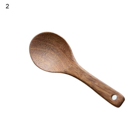 

Visland Long Handle Ergonomic Rice Spoon Wood Practical Fine Texture Rice Scoop for Home