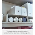 thumbnail image 4 of Yamazaki Home Riser Shelf [Set of 2], White, Steel, Supports 4.4 pounds, No Assembly, 4 of 7