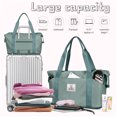 thumbnail image 4 of Gynky Travel Duffel Bag for Women Men Waterproof Carry On Expandable Duffle Tote Shoulder Weekender Overnight Bags w/ 3 Front Pocket/Wet Dry Pocket/Trolley Sleeve, Sport Dance Gym Luggage, 4 of 10