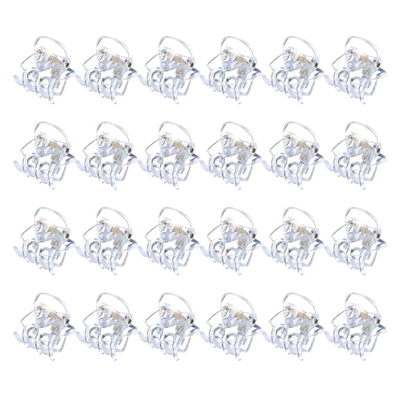 SELVORIA 24Pcs Small Mini Hair Clips Tiny Hair Claws Pins Clamps Plastic for Women Girl'S Hair Small Hair Clips for Thin Hair (Clear)