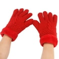 thumbnail image 1 of Gants à Moins de 10 $ Mitaines Rouges Hiver Gants en Maille Jacquard pour Femmes Tricotés Plus Velours Épaissis Automne et Hiver Gants Chauds à Motif (Gants pour Adultes), 1 of 6