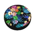 thumbnail image 3 of Gaeub Colorful Flowers 14-17in Tire Cover, Spare Tire Cover, for Camper Caravan, Trailer, Car, Truck, SUV, Jeep - 15 inch, 3 of 9