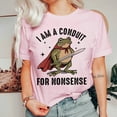 thumbnail image 2 of Funny Frog with Sword T-Shirt – I Am a Conduit for Nonsense Meme Tee for Women & Quirky Humor Lovers, 2 of 6