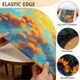 thumbnail image 6 of Round Table Cover for Round Tables 36"-70", Fitted Tablecloth with Elastic for Indoor Outdoor Party Holiday, 6 of 8