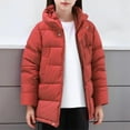 thumbnail image 2 of Mwjwdo Down Cotton Jacket Girls Hooded Parkas Winter Padded Coat Kids Thick Warm Loose Puffer Snow Wear Outwear Red 11 Years, 2 of 6