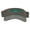 Olive, variant on Clover Leaves Embroidered Pro Style Cotton Twill Washed Visor - Black OSFM