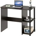 SHW Cyrus Collection 35Inch Desk with Shelves, Espresso, Perfect for