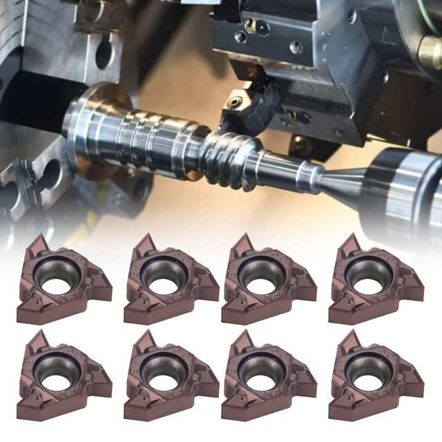 Lame d'Insert en Carbure, Haute Dureté Réglable 16ER AG60 Inserts de Filetage Remplacement de Puce pour Tour CNC pour l'Acier pour le Support de Tournage