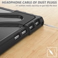 thumbnail image 4 of XYX Case for 12.3 inch Microsoft Surface Pro 7+ Plus/Pro 7/6/5/4, 360 Rotating Heavy Duty Shockproof Cover with Kickstand and Hand Strap (Black), 4 of 7