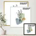 thumbnail image 4 of Designart 'Abstract Minimal Shapes Under Flowers II' Modern Framed Canvas Wall Art Print, 4 of 5