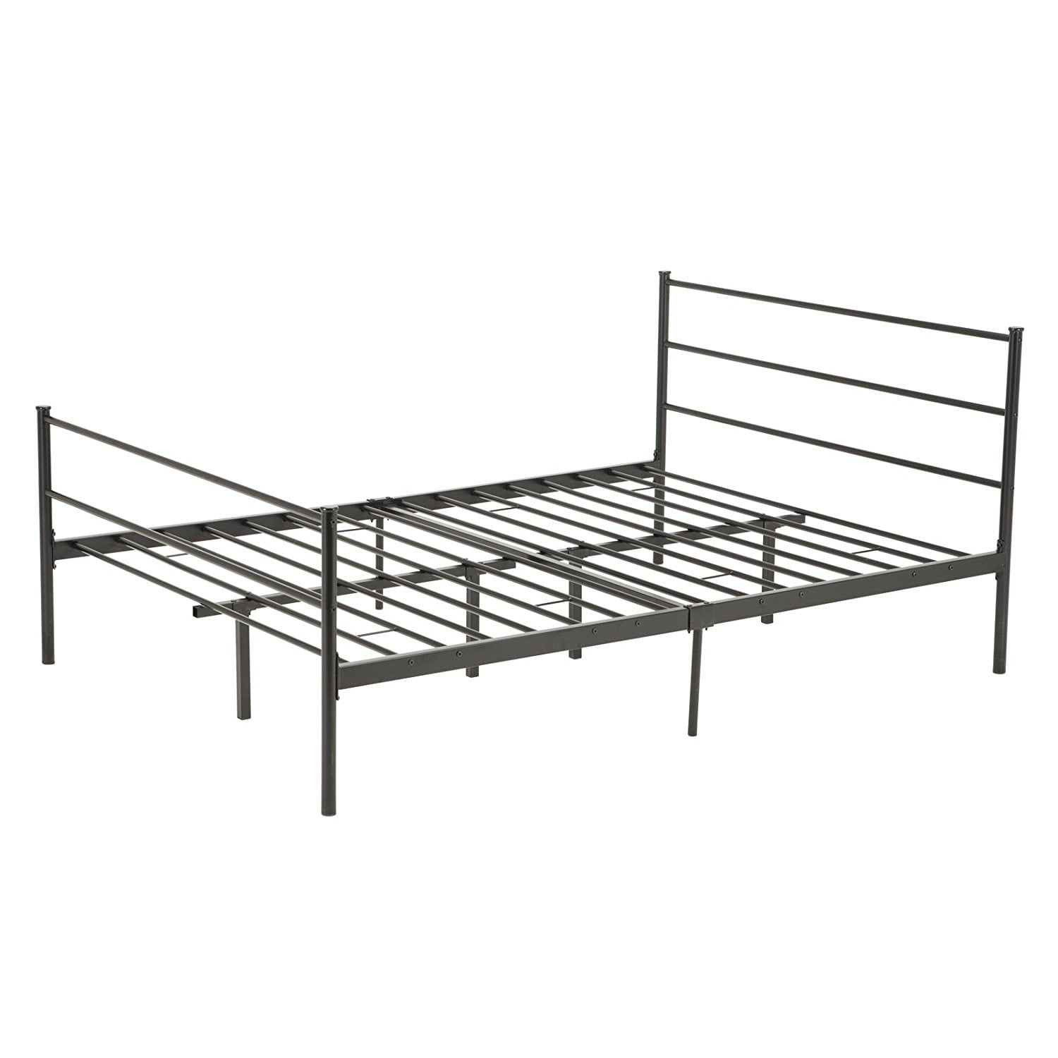 Mecor Metal Bed Frame Platform With Headboard Footboard 10 Legs Furniture Black,Multiple Sizes