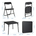 thumbnail image 3 of QinaQin Modern Folding Card Table and Chair Set, Featuring Leather Upholstered Seats, a Durable Steel Frame, and a Square Folding Table, Suitable for Dining Rooms Or Game Rooms, 3 of 8