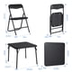 thumbnail image 3 of Yeshouse Conjunto moderno de mesa y sillas plegables para juegos de cartas, sillas acolchadas de cuero, estructura de acero resistente, mesa plegable cuadrada para comedor o sala de juegos, 3 of 8