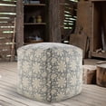 thumbnail image 4 of HomeRoots 517918 20 in. 100 Percent Cotton Farmhouse Ottoman Beige, 4 of 10