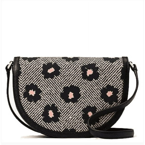 Kate Spade New York Luna Crescent Colorblock Flap Crossbody Bag (Black Multi)