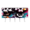 thumbnail image 2 of PhooArto Key Holder for Wall Decorative with 5 Key Hooks, Skulls Colorful Splashes Illustration Holders Wall Mount Organizer with Mail Key Rack, Self Adhesive, 2 of 7