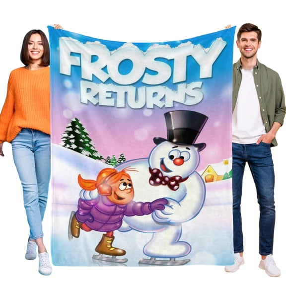 Frosty the Snowman Throw Blanket Gifts for Fans Lover Girls Boys Women Present Hoodie Him Bed 60"x80"