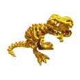 thumbnail image 3 of Dragón articulado impreso en 3D, juntas móviles de 9 pulgadas para escritorio de dormitorio de vacaciones Oro, 3 of 9