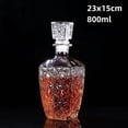 thumbnail image 3 of Botella de vino de cristal cuadrada, creativa, transparente, de lujo, sin plomo, decantador de whisky, recipiente para alcohol, vertedor de vino, jarra para bar, 3 of 5