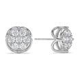 thumbnail image 2 of Pompeii 1Ct 7-Stone Diamond Stud Earrings in White Gold (E/F,VS/SI), 2 of 3