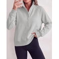 thumbnail image 6 of PRETTYGARDEN Women's Fall Trendy Oversized Sweatshirts Comfy Ribbed Fabric, Raglan Long Sleeve Collared, Button Up Henley Pullover Blouse, Casual Workout Tops, Y2K Fashion Clothing, 6 of 8