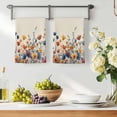 thumbnail image 2 of Colorful Spring Floral Kitchen Towels Set of 2, Elegant Summer Botanical Rustic Soft Microfiber Dish Towels, Absorbent Quick-Dry Washable Dishcloths for Kitchen Cleaning, Drying Dishes, 18x28 Inches, 2 of 9