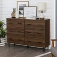thumbnail image 2 of Walker Edison Modern Dark Walnut 6-Drawer Dresser, 36"H x 52"L x 16"W, 2 of 11