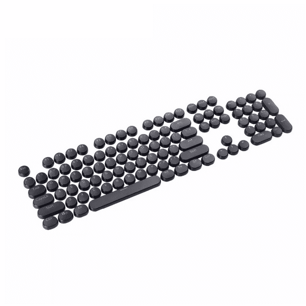 Gigaware Gaming Typewriter MX Keycaps for Mechanical Keyboard (Black