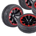 thumbnail image 3 of Neumáticos  4 piezas, ruedas y neumáticos de goma para vehículos todoterreno altos para Monster Truck, antivuelco ensanchado de 75 mi Hugo ruedas y neumáticos rc, 3 of 3
