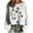 White#boat neck long sleeve top women, variant on yardsong 2025 Boat Neck Women Xmas Sweater - Long Sleeve Imitation Knit Fall Christmas Holiday Pullover White,L