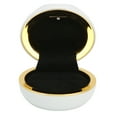 thumbnail image 2 of Ring Display Box, Unique Shaped Elegant Flocking Lining LED Ring Box  For Wedding Proposal For Engagement For Men Women Cyan,White, 2 of 8
