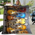 thumbnail image 1 of Manta de Arte de guitarra eléctrica clásica, manta de franela, manta de felpa para sala de estar, dormitorio, camas, funda de sofá, 1 of 4